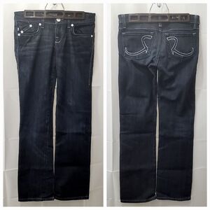 Rock & Republic Vintage Low-Rise Straight Leg Denim Jeans